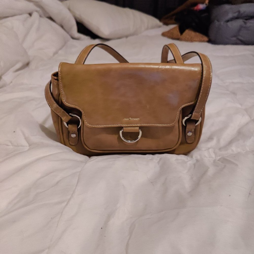 Vinyl Brownish Yellow Purse